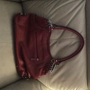 Tyler Rodan Red Leather Shoulder Bag